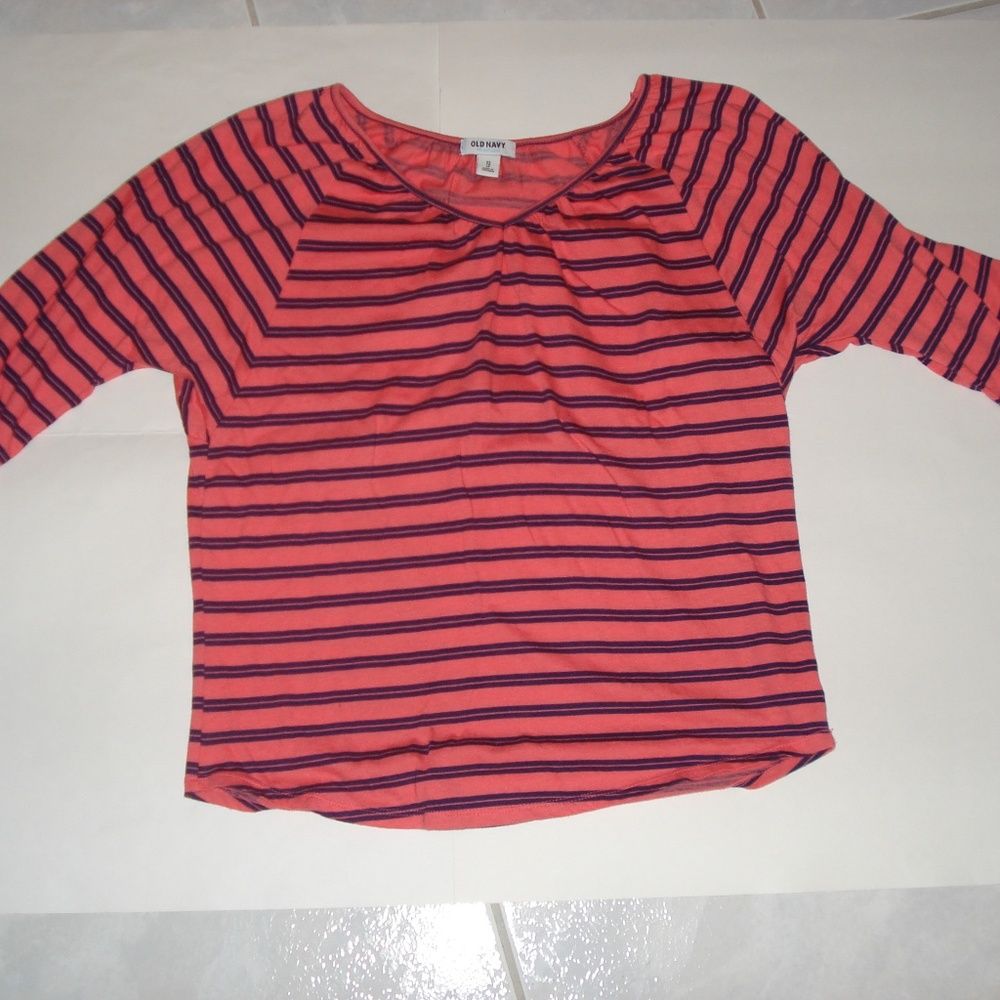Old Navy Striped 3/4 Sleeve Top